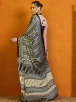 Thumbnail for NOZ2TOZ Women's Satin Grey Printed Designer Saree With Blouse Piece - Distacart