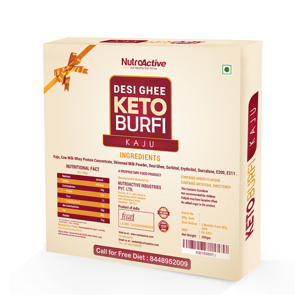 NutroActive Desi Ghee Keto Kaju Barfi - Distacart