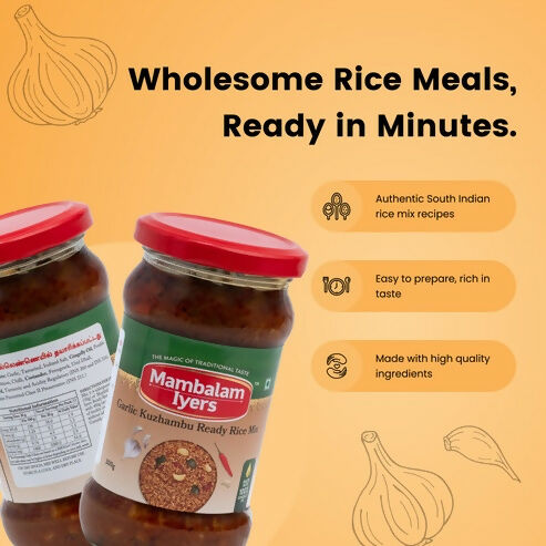 Mambalam Iyers Garlic Kuzhambu Ready Rice Mix - Distacart