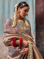 Thumbnail for NOZ2TOZ Women's Silk Blend Metallic Woven Design Designer Saree With Blouse Piece - Distacart