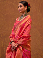 Thumbnail for NOZ2TOZ Women's Silk Blend Orange Woven Design Designer Saree With Blouse Piece - Distacart