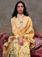 Thumbnail for NOZ2TOZ Women's Silk Blend Yellow Woven Design Designer Saree With Blouse Piece - Distacart