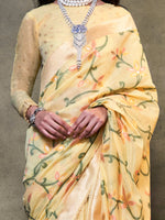 Thumbnail for NOZ2TOZ Women's Silk Blend Yellow Woven Design Designer Saree With Blouse Piece - Distacart