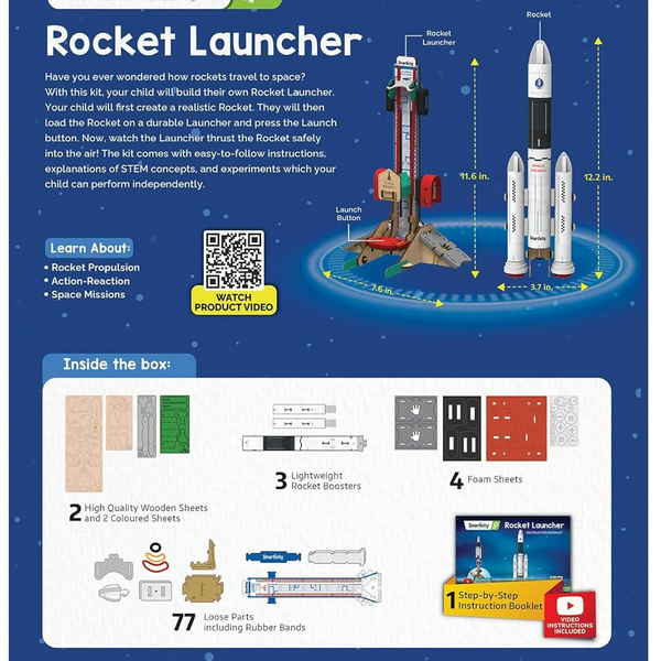 Smartivity Rocket Launcher Kit for Kids 6, 7, 8, 9, 10, 11, 12 Years Old - Distacart