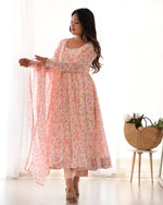 Thumbnail for Lehenga Mart Designer Anarkali Suit for Women or Girls - Multicolor - Distacart