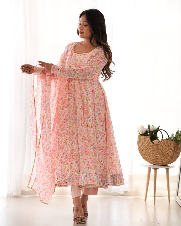 Lehenga Mart Designer Anarkali Suit for Women or Girls - Multicolor - Distacart