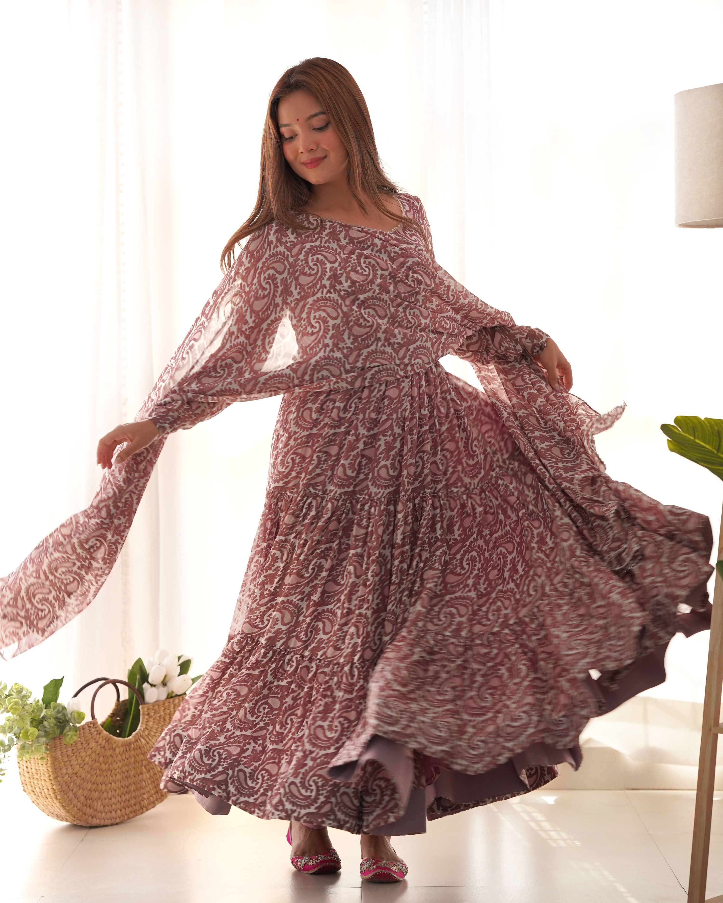 Lehenga Mart Wedding Wear Anarkali Suit With Dupatta - Multi Color - Distacart