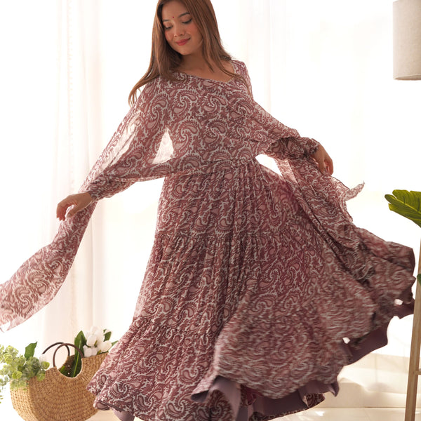 Lehenga Mart Wedding Wear Anarkali Suit With Dupatta - Multi Color - Distacart