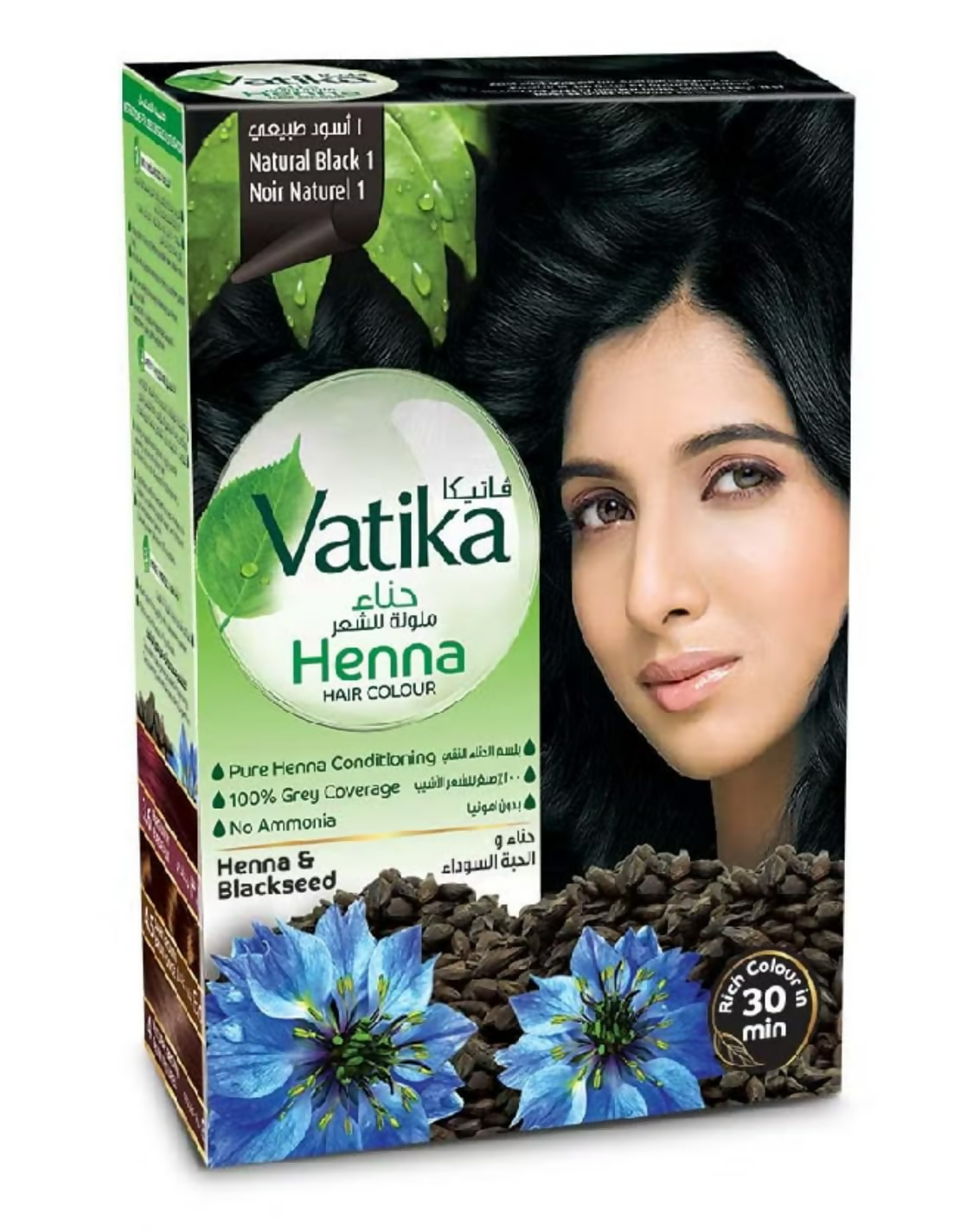 Vatika Dabur Vatika Henna Hair Colour -Jet Black - Distacart