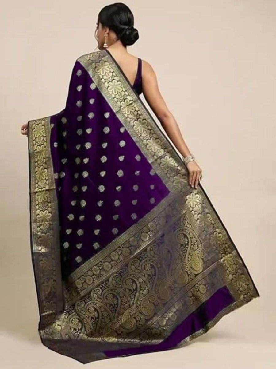 Anouk Ethnic Motifs Woven Design Zari Banarasi Saree - Distacart