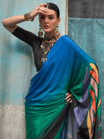 Thumbnail for NOZ2TOZ Women's Crepe Multi Color Printed Designer Saree With Blouse Piece - Distacart