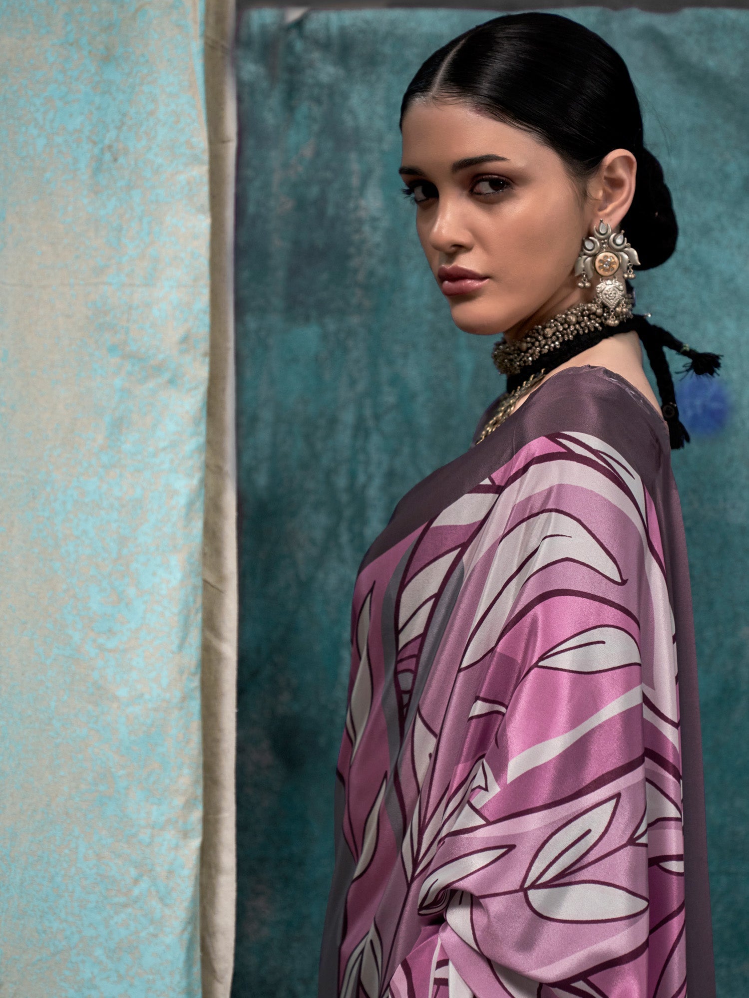 NOZ2TOZ Women's Crepe Grey Printed Designer Saree With Blouse Piece - Distacart