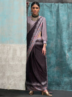 Thumbnail for NOZ2TOZ Women's Crepe Black Printed Designer Saree With Blouse Piece - Distacart