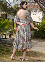Thumbnail for Vegaa Fashion Multi Color Rayon Digital Print Designer Western Gown - Distacart