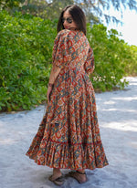 Thumbnail for Vegaa Fashion Multi Color Rayon Digital Print Designer Western Gown - Distacart
