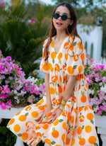 Thumbnail for Vegaa Fashion Off White Rayon Digital Print Designer Western Gown - Distacart