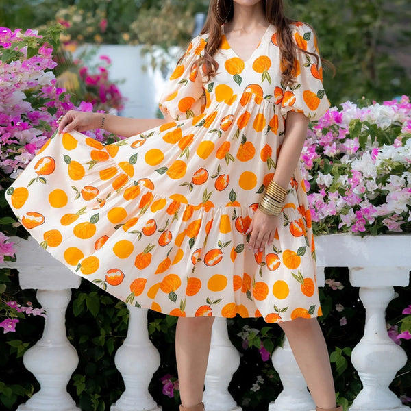 Vegaa Fashion Off White Rayon Digital Print Designer Western Gown - Distacart