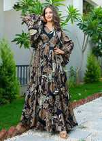 Thumbnail for Vegaa Fashion Multi Color Heavy Air Tex Chinon Silk Digital Print Designer Gown - Distacart