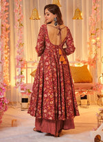 Thumbnail for Vegaa Fashion Red Muslin Digital Print Designer Salwar Suit - Distacart