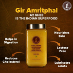 Thumbnail for Giramritphal A2 Pure Desi Gir Cow Ghee Vedic Bilona Method - Distacart