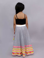 Thumbnail for Lil Drama Shor-Gul Multicolor Lehanga Choli with Jacket Set for Girls