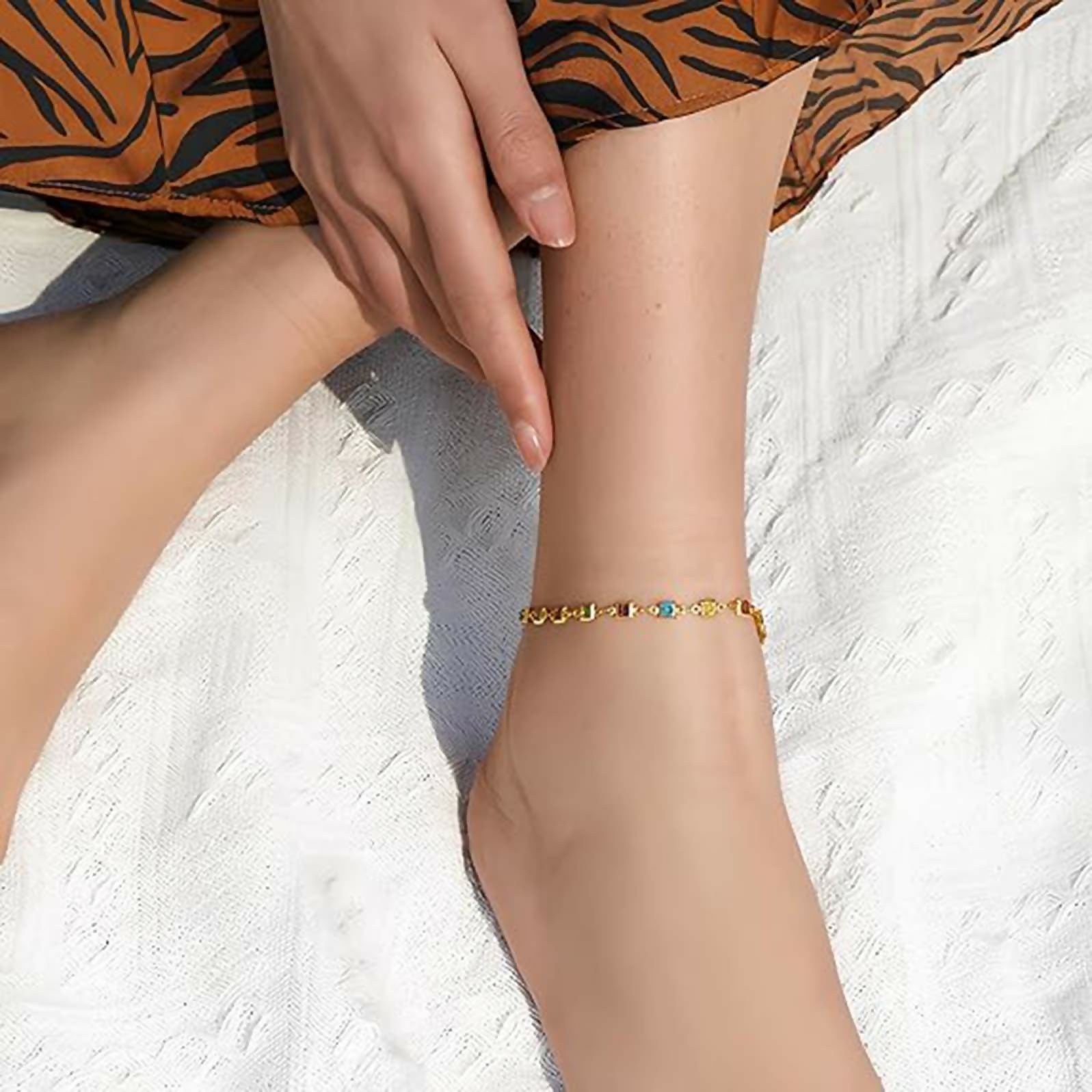Joban Fashion Golden Alloy Anklet For Girl