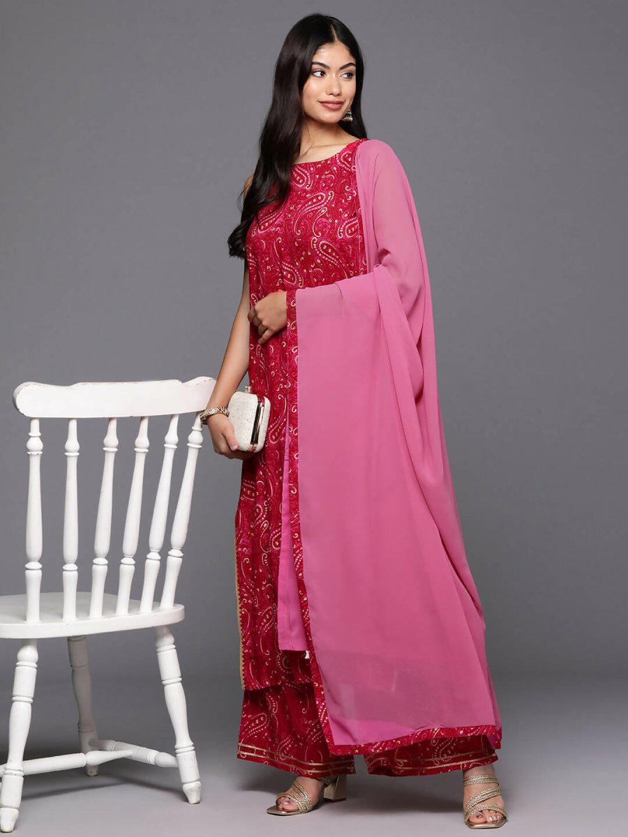 Ahalyaa Women's Traditional wear Kurta Set - Red - Distacart