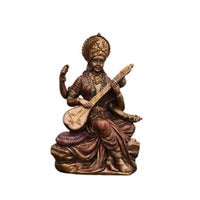 Thumbnail for Soni Craft Handicraft Copper Maa Saraswati Statue - Distacart