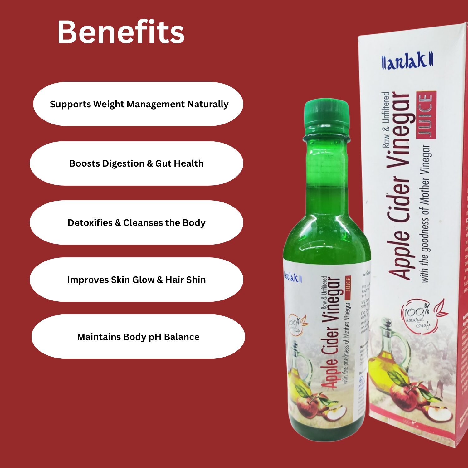 Arlak Raw & Unflitered Apple Cide Vinegar - Dista