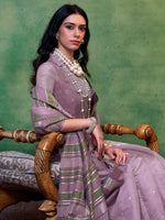 Thumbnail for NOZ2TOZ Women's Silk Blend Mauve Woven Design Designer Saree With Blouse Piece - Distacart