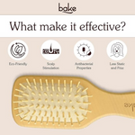 Thumbnail for Bake Bamboo Buddy Wooden Hair Brush For Promotes Hair Growth - Distacart