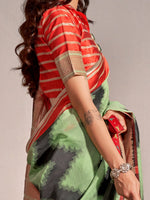 Thumbnail for NOZ2TOZ Women's Silk Blend Light Green Woven Design Designer Saree With Blouse Piece - Distacart