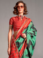 Thumbnail for NOZ2TOZ Women's Silk Blend Sea Green Woven Design Designer Saree With Blouse Piece - Distacart