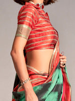 Thumbnail for NOZ2TOZ Women's Silk Blend Sea Green Woven Design Designer Saree With Blouse Piece - Distacart