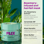 Thumbnail for PLIX The Plant Fix Rosemary Anti-Hair Fall Treatment Advanced Hair Mask With 3% Rosemary Extract