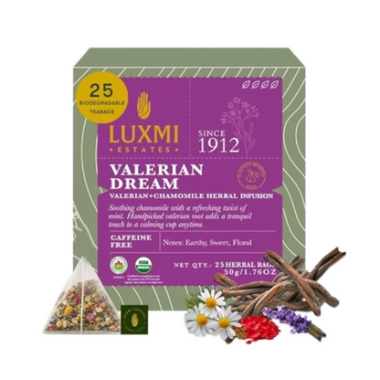 Luxmi Estates Valerian Dream – Organic Sleep Tea - Dista