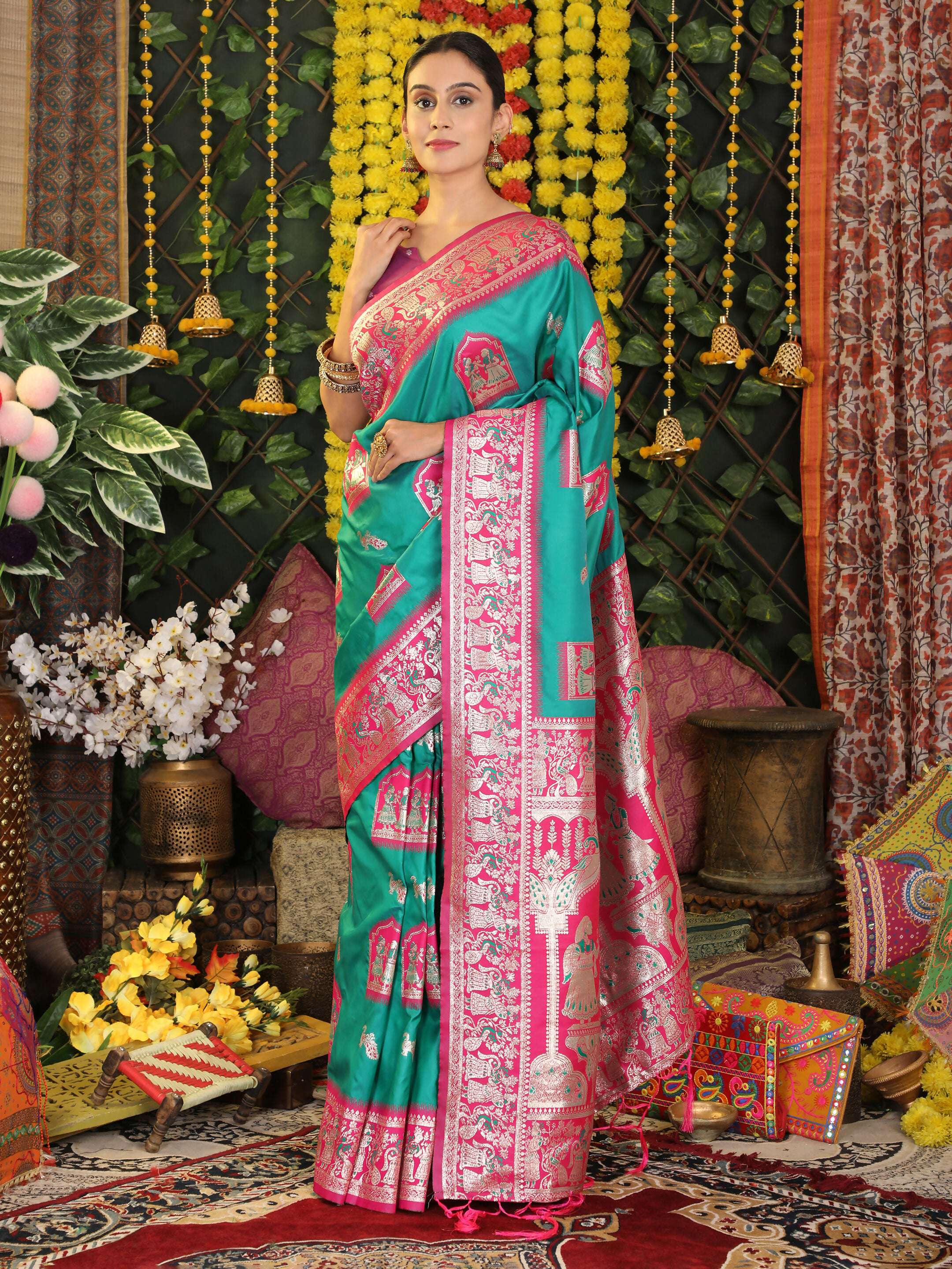 Astita Silk Sea Green Saree