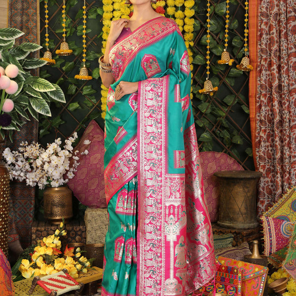 Astita Silk Sea Green Saree