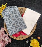 Thumbnail for Neera Trendz Grey Cotton Thread Embroidery Kid's Kurta Pajama - Distacart