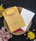 Thumbnail for Neera Trendz Yellow Cotton Thread Embroidery Kid's Kurta Pajama - Distacart