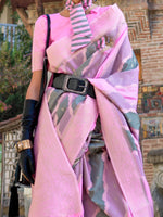 Thumbnail for NOZ2TOZ Women's Soft Silk Pink Woven Design Designer Saree With Blouse Piece - Distacart