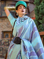 Thumbnail for NOZ2TOZ Women's Soft Silk Turquoise Woven Design Designer Saree With Blouse Piece - Distacart