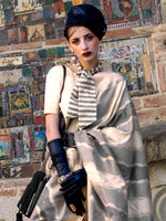 Thumbnail for NOZ2TOZ Women's Soft Silk Grey Woven Design Designer Saree With Blouse Piece - Distacart