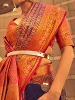 Thumbnail for NOZ2TOZ Women's Silk Blend Mauve Woven Design Designer Saree With Blouse Piece - Distacart