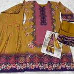 Thumbnail for Aarshi Fashions Yellow Heavy Crepe Digital Print Full Stitched Palazzo Suits - Distacart