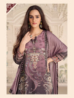 Thumbnail for Aarshi Fashions Lilac Heavy Crepe Digital Print Full Stitched Palazzo Suits - Distacart