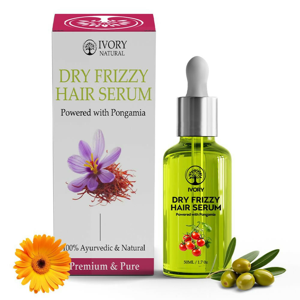 Ivory Natural Dry Frizzy Hair Serum Moisturizes Dry Strands, Detangles Hair - Distacart