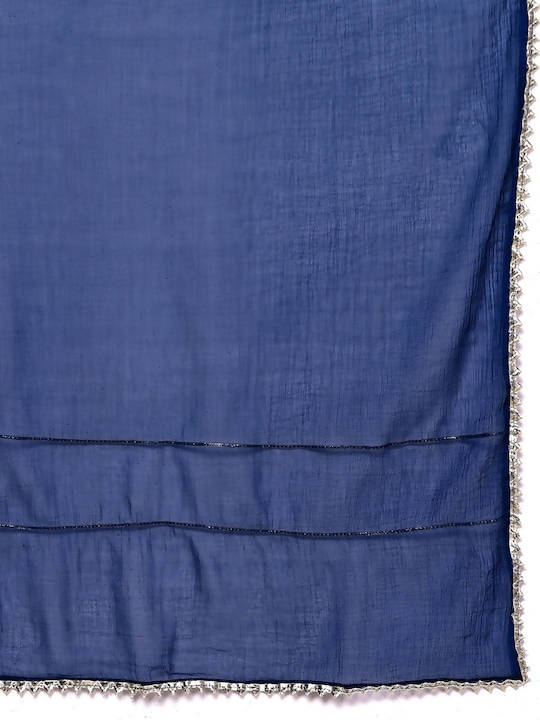 Anubhutee Blue Floral Printed Pure Cotton Kurta with Sharara & With Dupatta - Distacart