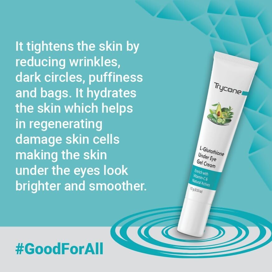 Trycone L- Glutathione Under Eye Gel Cream - Distacart