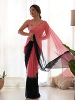 Thumbnail for Mitera Embellished Embroidered Pure Georgette Saree - Distacart